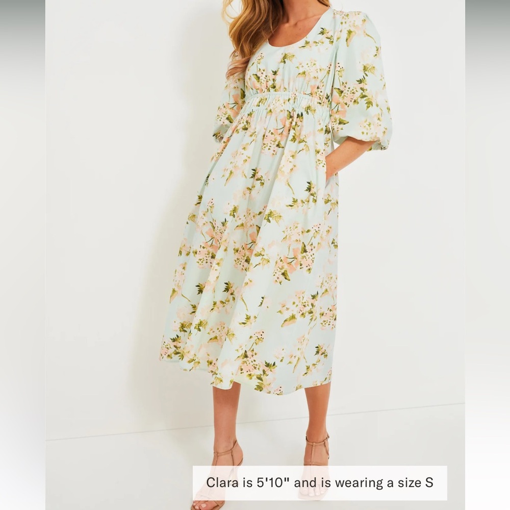 Aqua Watercolor Marlena Dress